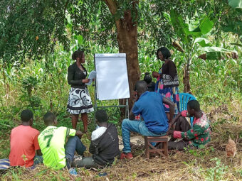 Therapiesitzung mit einer kleinen, homogenen Gruppe